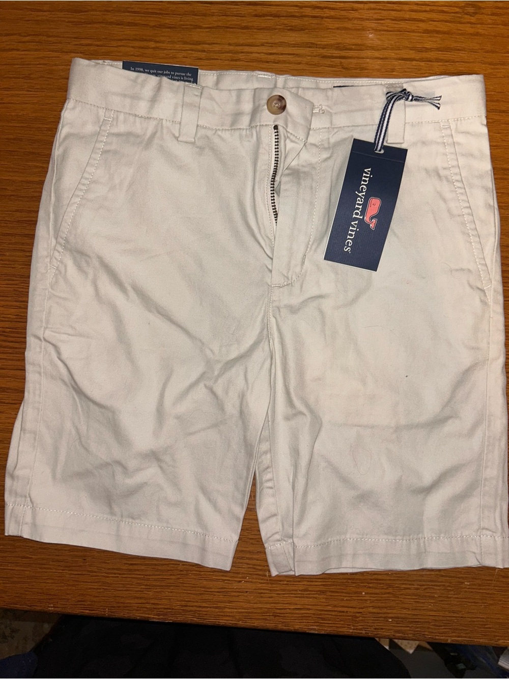 Vineyard Vines boys  stone Flat Front Shorts